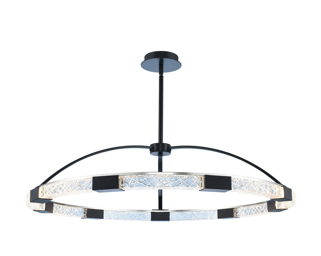 Allegri Athena 034852-051-FR001 Pendant Light - Matte Black w/ Polished Nickel