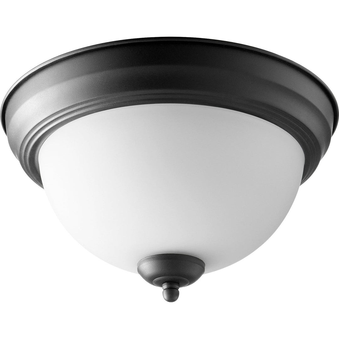 Quorum 3063 Ceiling Mounts 3063-11-69 Ceiling Light - Textured Black W/ Satin Opal