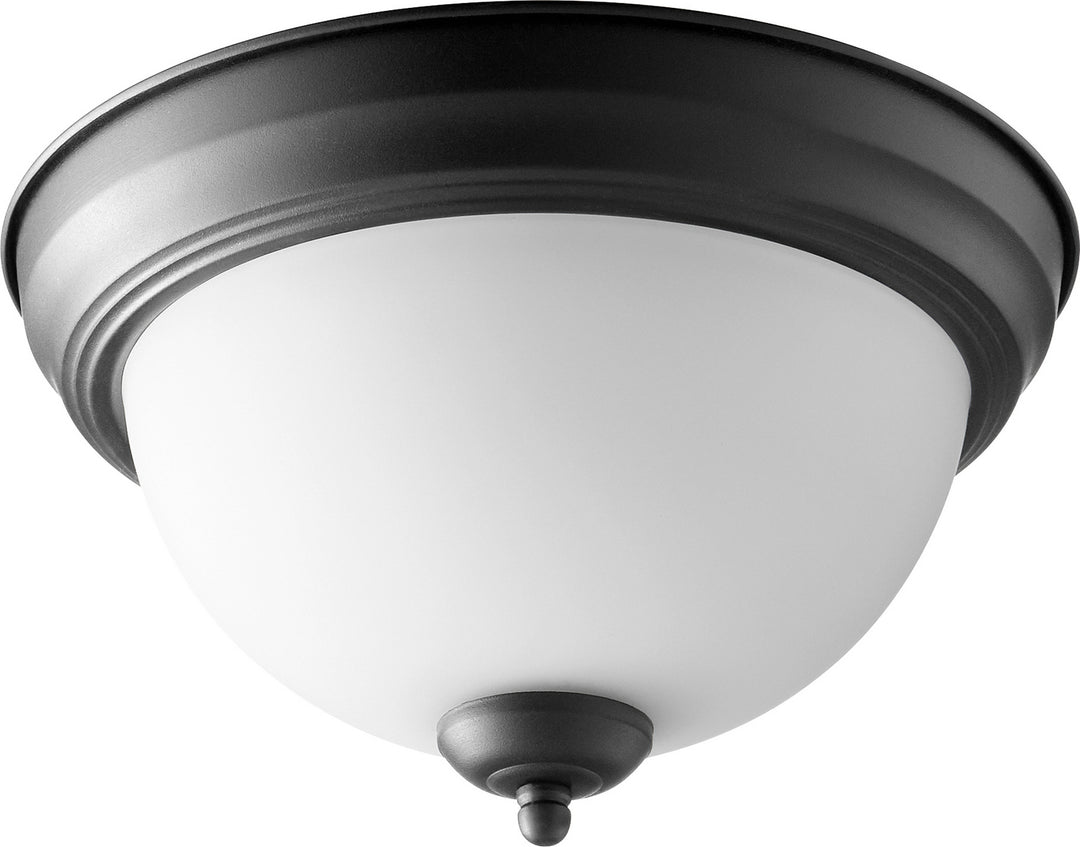 Quorum 3063 Ceiling Mounts 3063-11-69 Ceiling Light - Textured Black W/ Satin Opal