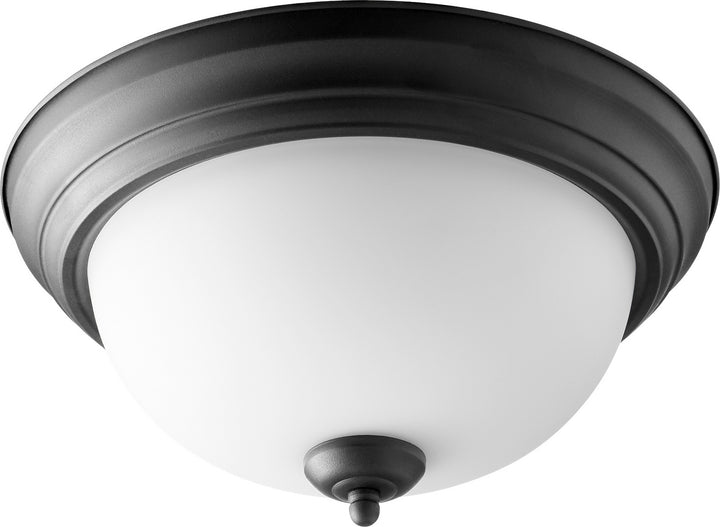 Quorum 3063 Ceiling Mounts 3063-13-69 Ceiling Light - Textured Black W/ Satin Opal