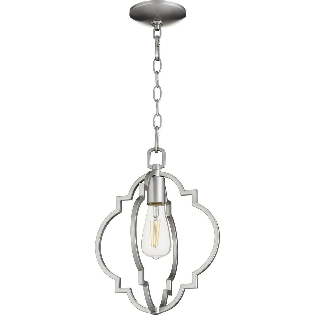Quorum Dublin 3842-64 Pendant Light - Classic Nickel,  Satin Nickel/Walnut/
