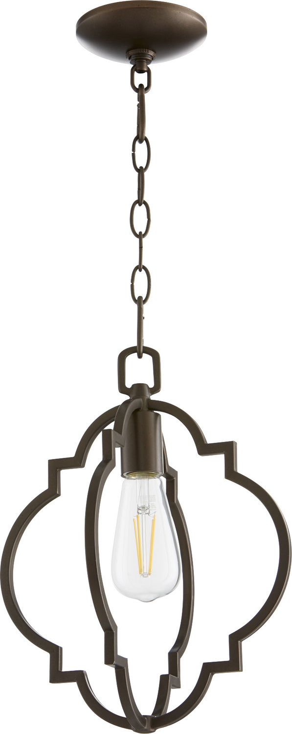 Quorum Dublin 3842-86 Pendant Light - Oiled Bronze,  Silver/Walnut/