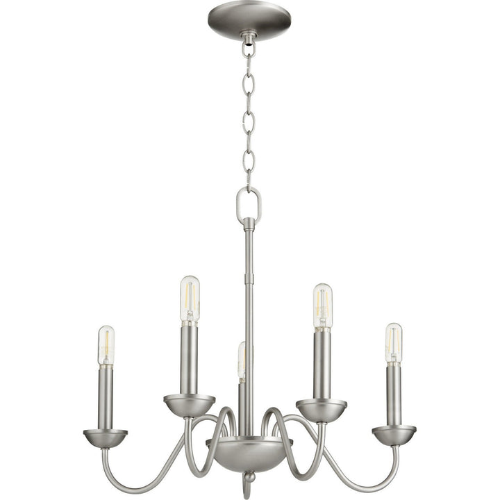 Quorum 6040 Chandeliers 6040-5-65 Chandelier Light - Satin Nickel