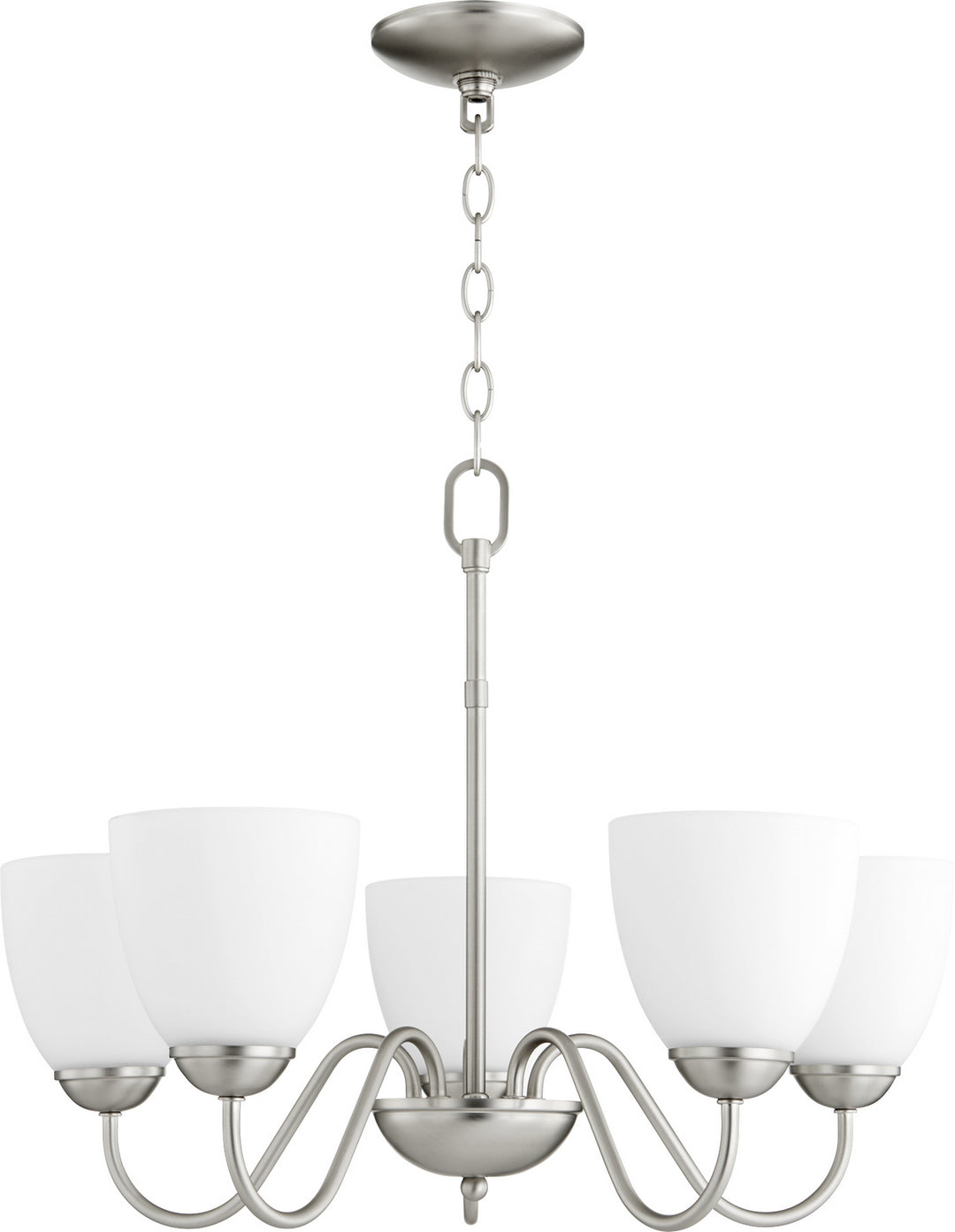 Quorum 6041 Chandeliers 6041-5-65 Chandelier Light - Satin Nickel