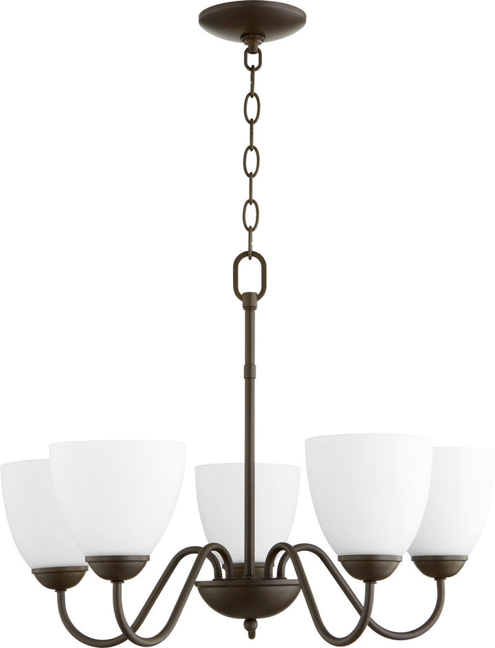 Quorum 6041 Chandeliers 6041-5-86 Chandelier Light - Oiled Bronze