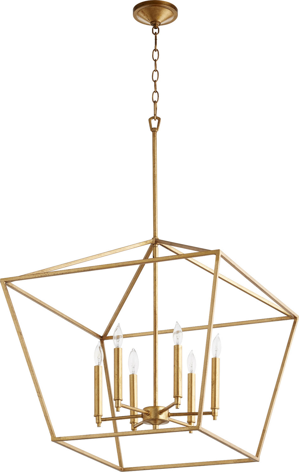 Quorum Gabriel 644-6-74 Chandelier Light - Gold Leaf