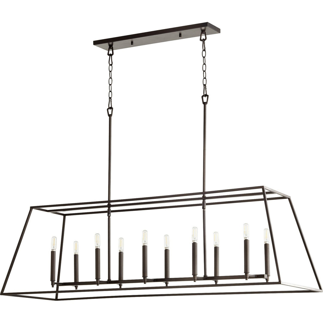 Quorum Gabriel 654-10-86 Pendant Light - Oiled Bronze,  Walnut/Weathered Oak/