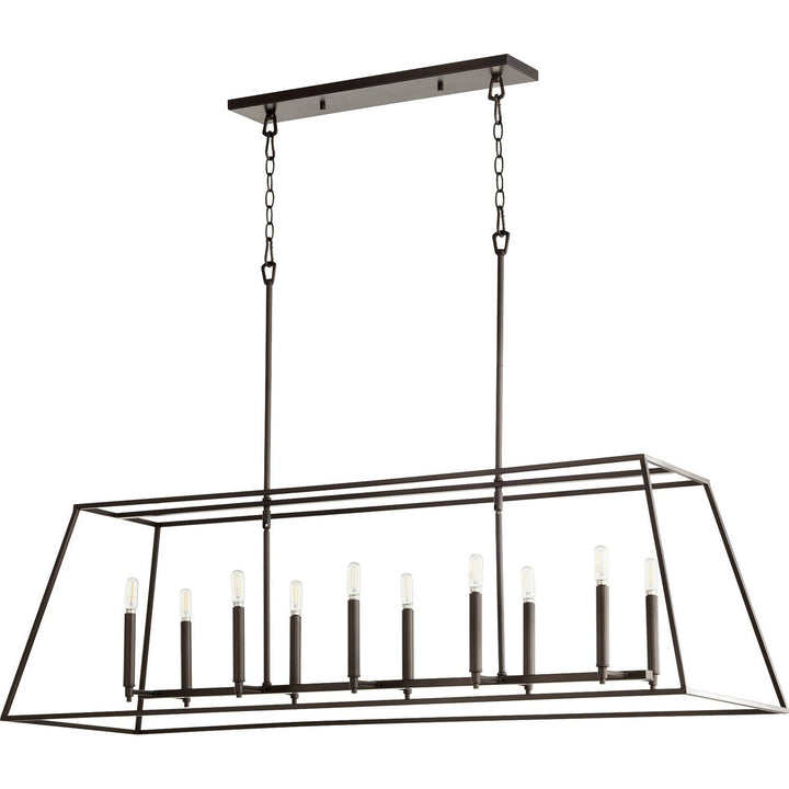 Quorum Gabriel 654-10-86 Pendant Light - Oiled Bronze,  Walnut/Weathered Oak/