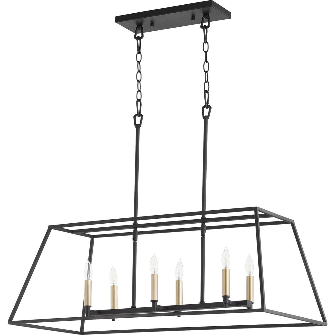 Quorum Gabriel 654-6-69 Pendant Light - Textured Black