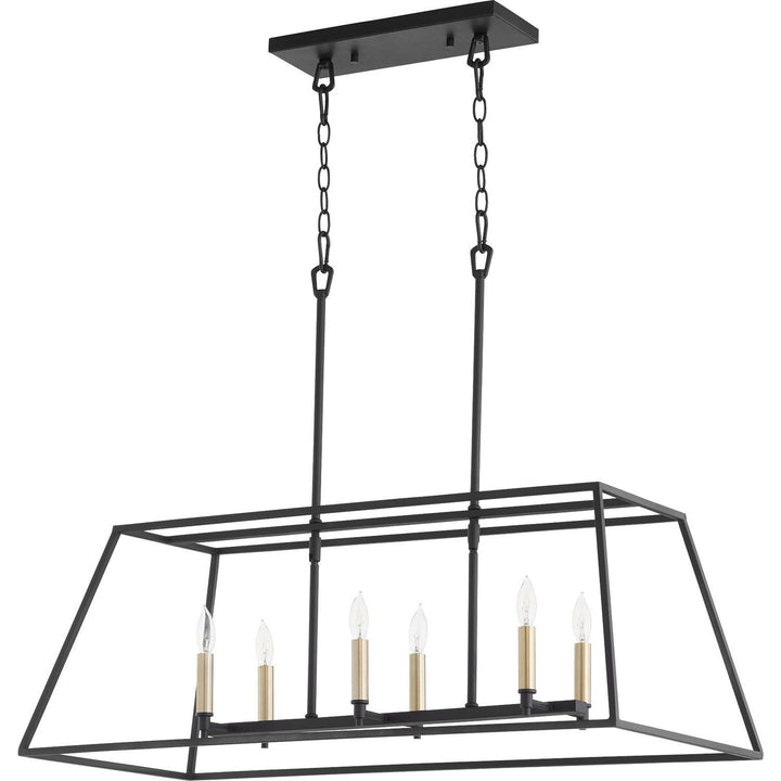 Quorum Gabriel 654-6-69 Pendant Light - Textured Black