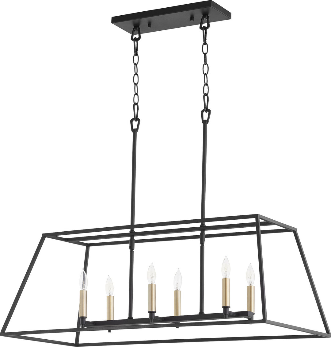 Quorum Gabriel 654-6-69 Pendant Light - Textured Black