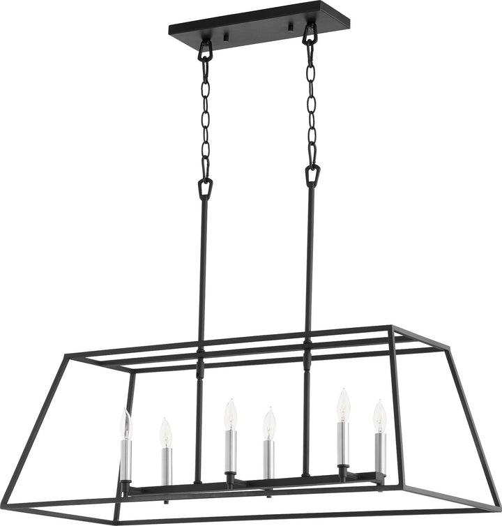Quorum Gabriel 654-6-69 Pendant Light - Textured Black