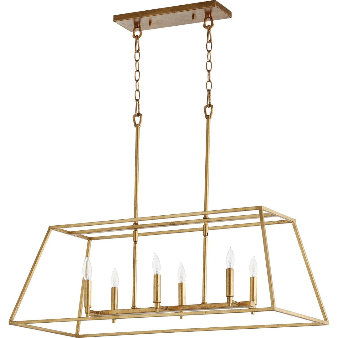 Quorum Gabriel 654-6-74 Pendant Light - Gold Leaf