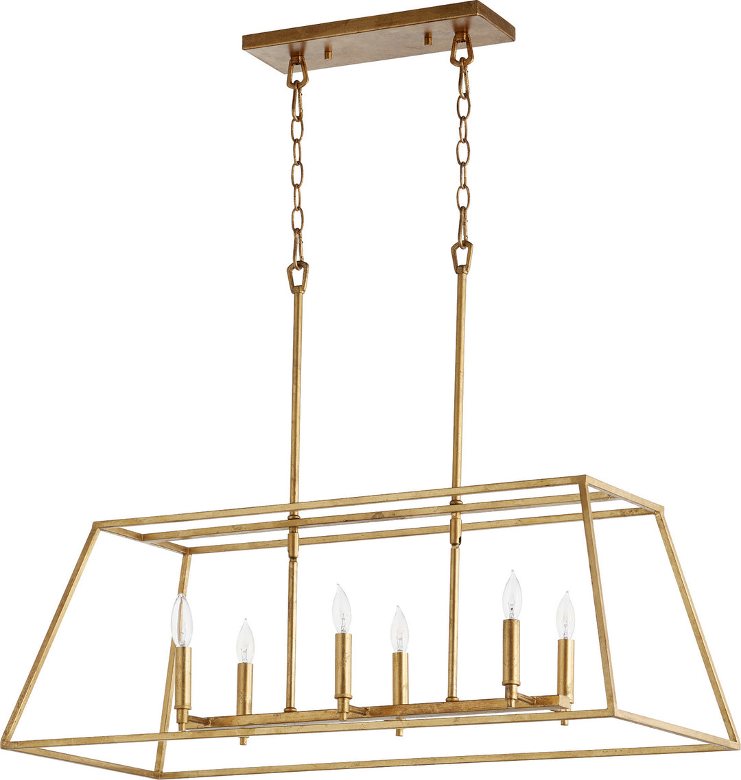 Quorum Gabriel 654-6-74 Pendant Light - Gold Leaf