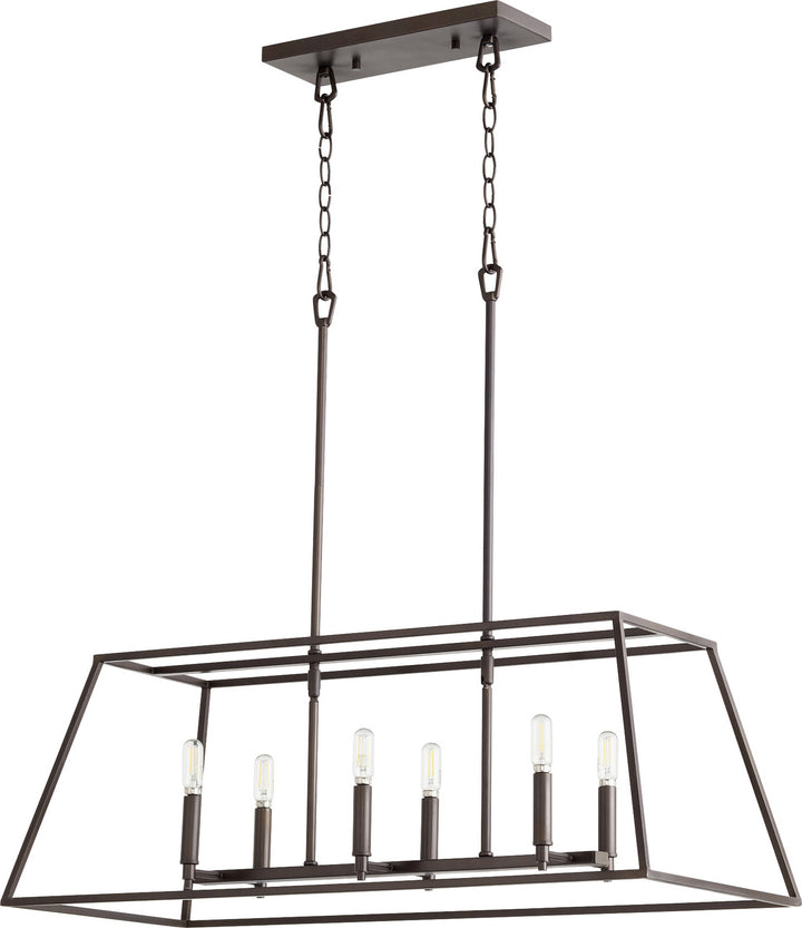 Quorum Gabriel 654-6-86 Pendant Light - Oiled Bronze