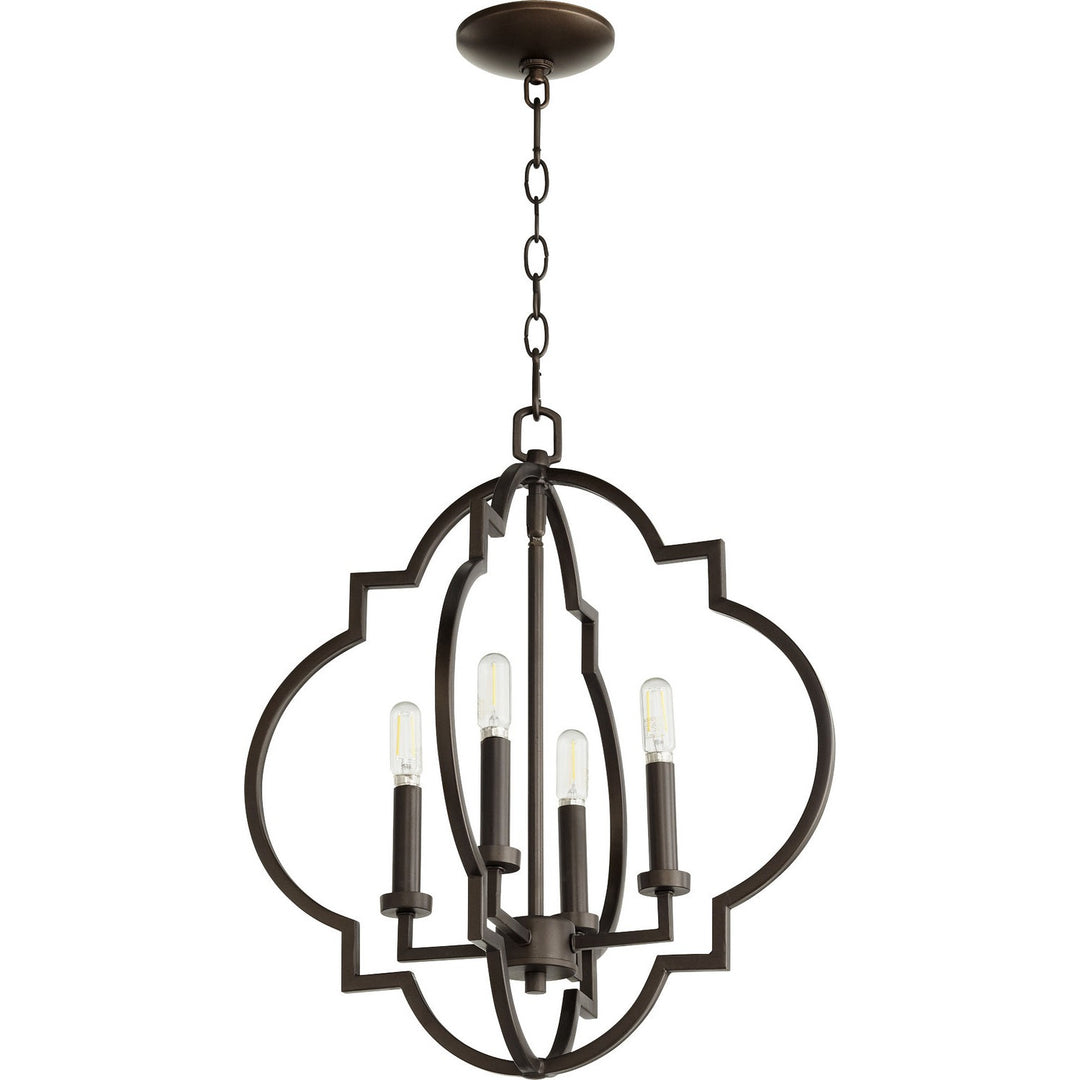 Quorum Dublin 6842-4-86 Chandelier Light - Oiled Bronze