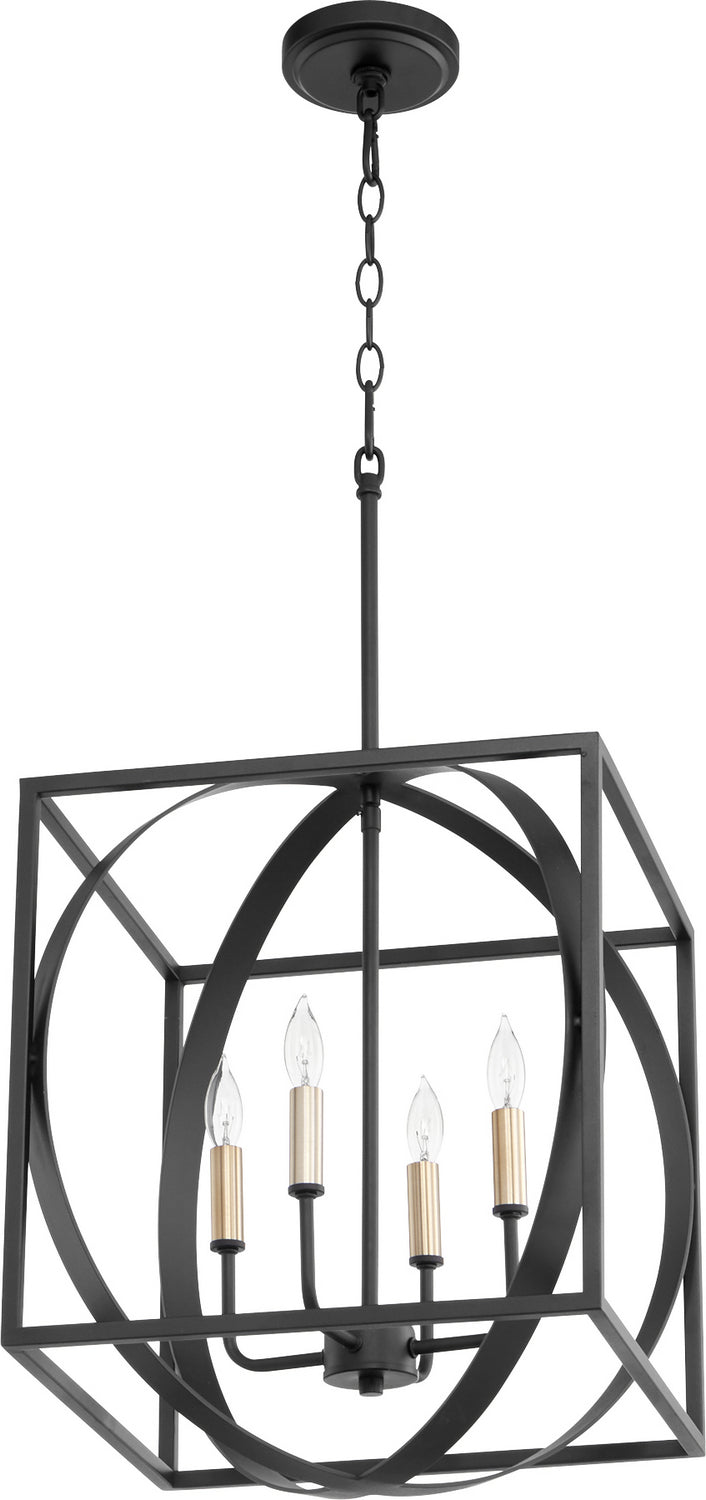 Quorum Cube and Sphere Pendants 8150-4-69 Pendant Light - Textured Black