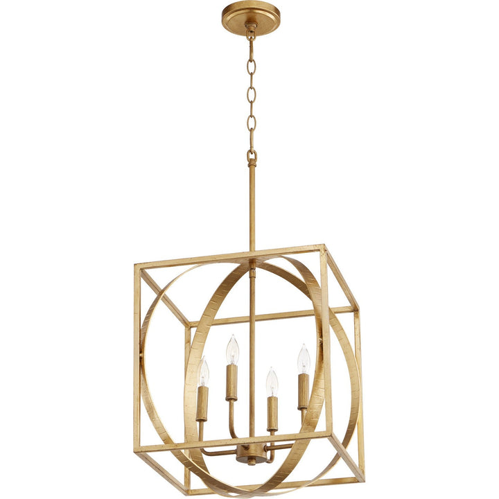 Quorum Cube and Sphere Pendants 8150-4-74 Pendant Light - Gold Leaf