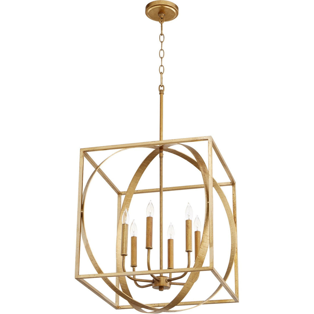 Quorum Cube and Sphere Pendants 8150-6-74 Pendant Light - Gold Leaf