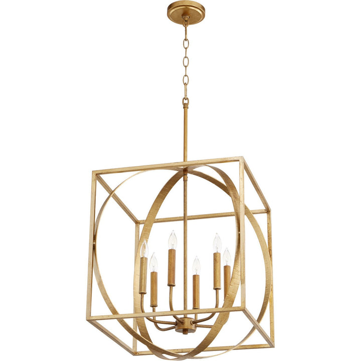 Quorum Cube and Sphere Pendants 8150-6-74 Pendant Light - Gold Leaf