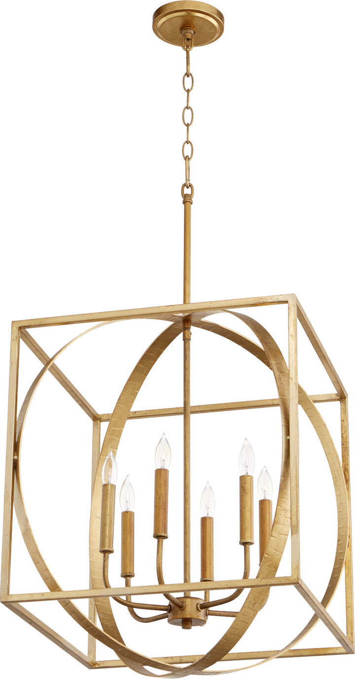 Quorum Cube and Sphere Pendants 8150-6-74 Pendant Light - Gold Leaf