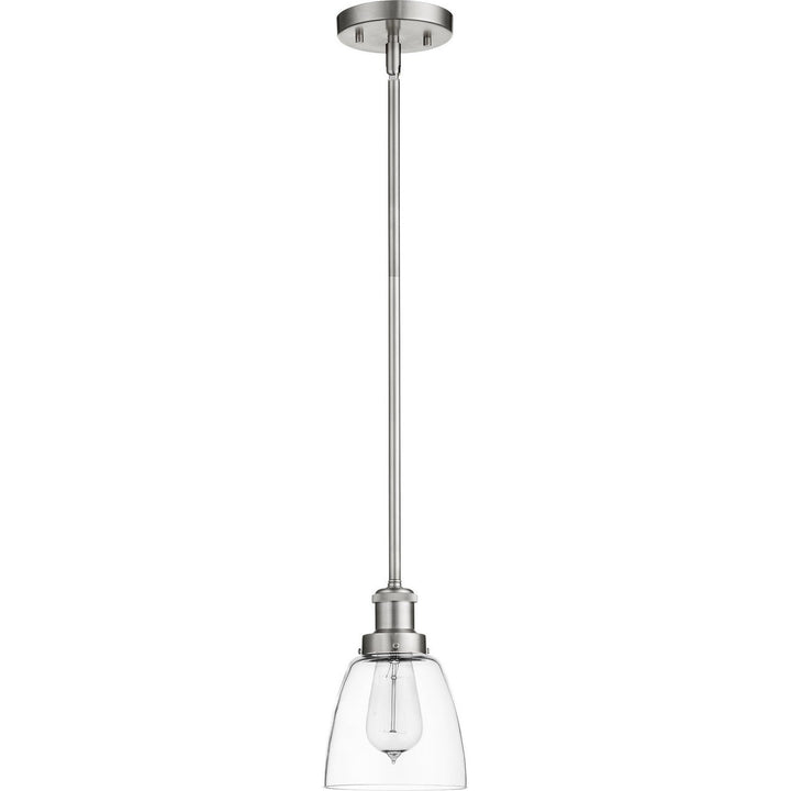 Quorum Clear Bell Pendants 878-165 Pendant Light - Satin Nickel