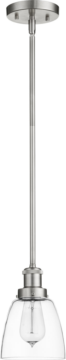Quorum Clear Bell Pendants 878-165 Pendant Light - Satin Nickel