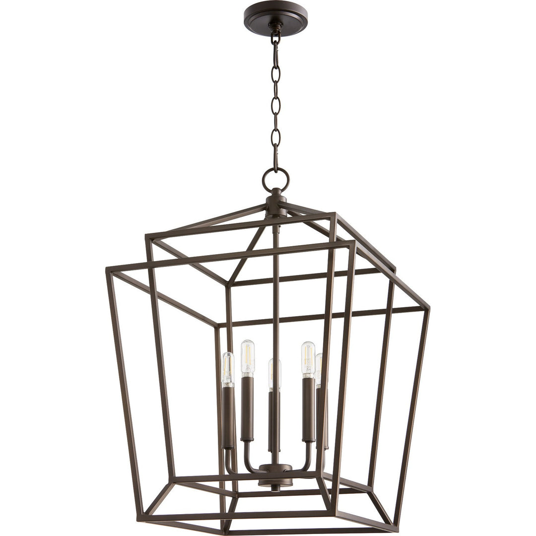 Quorum Monument 8807-5-86 Pendant Light - Oiled Bronze
