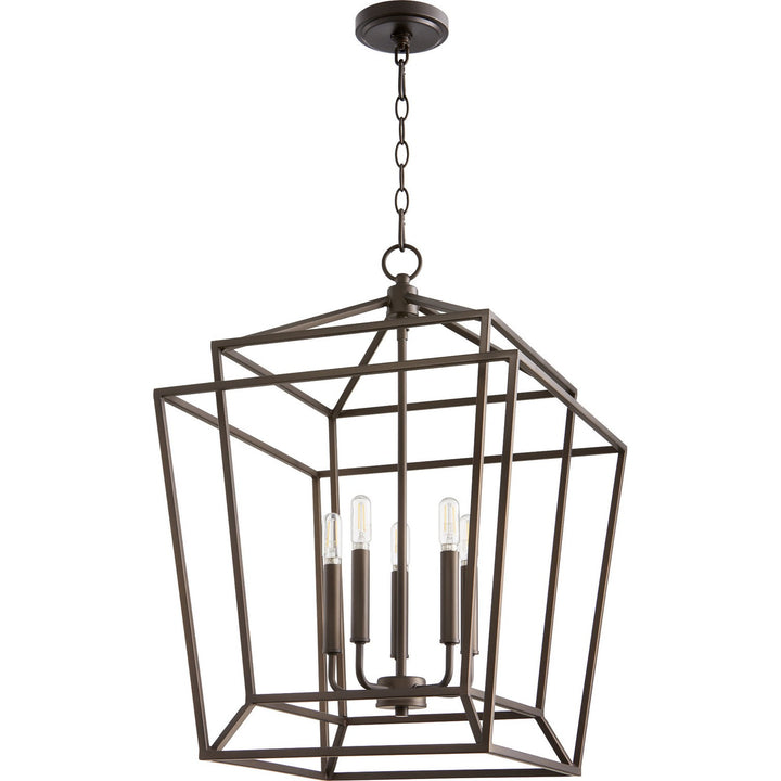 Quorum Monument 8807-5-86 Pendant Light - Oiled Bronze