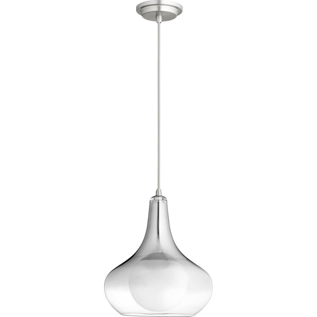 Quorum 8819-65 Pendant Light - Satin Nickel W/ Smoke Ombre