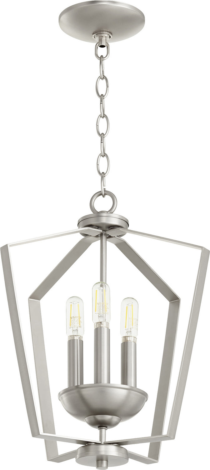 Quorum 3LT Entry Series 894-3-65 Pendant Light - Satin Nickel