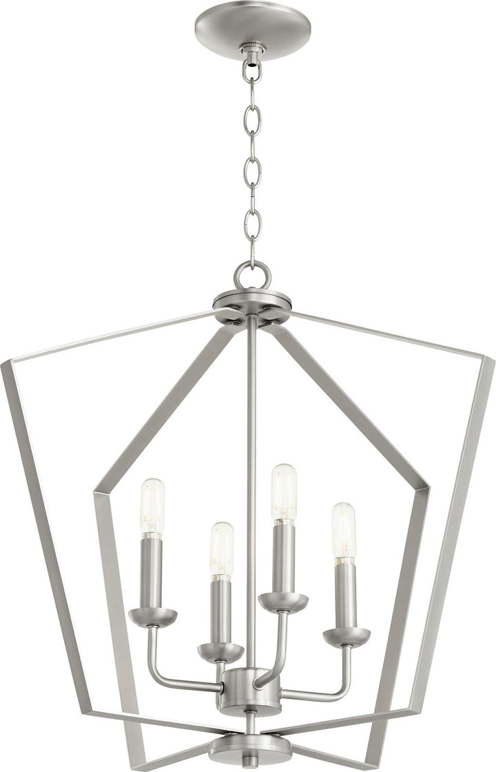 Quorum 4LT Entry Series 894-4-65 Pendant Light - Satin Nickel