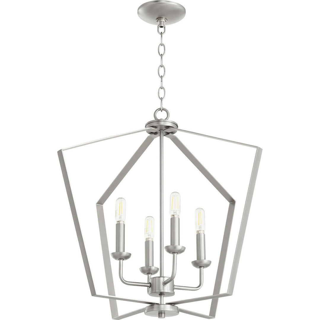 Quorum 4LT Entry Series 894-4-65 Pendant Light - Satin Nickel