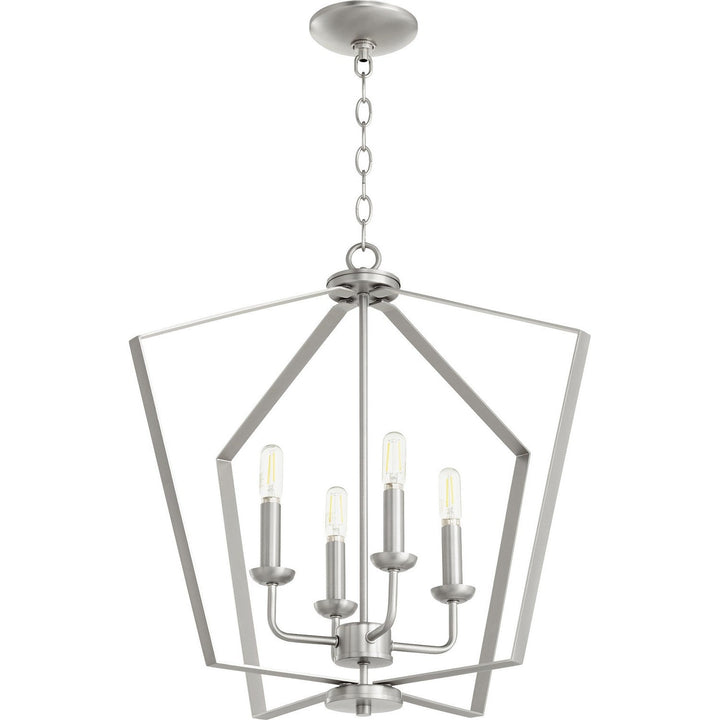 Quorum 4LT Entry Series 894-4-65 Pendant Light - Satin Nickel