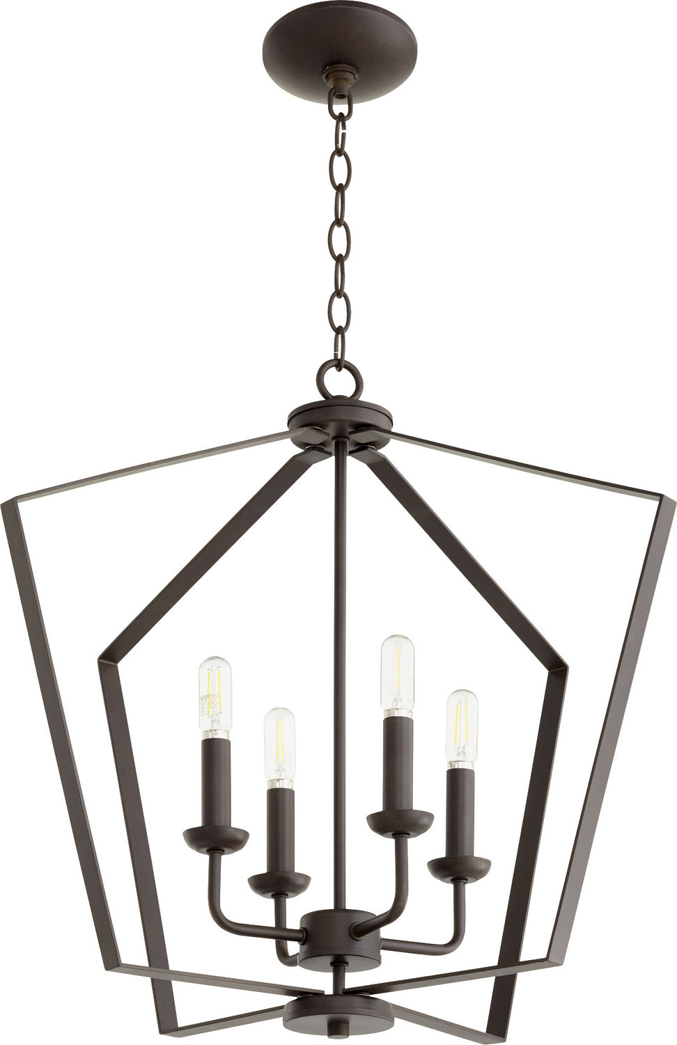 Quorum 4LT Entry Series 894-4-86 Pendant Light - Oiled Bronze
