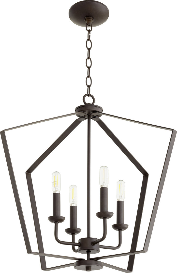 Quorum 4LT Entry Series 894-4-86 Pendant Light - Oiled Bronze
