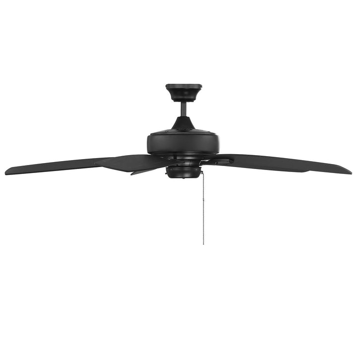 Meridian Wind Star M2016MBK Ceiling Fan 52 - Matte Black, Matte Black/