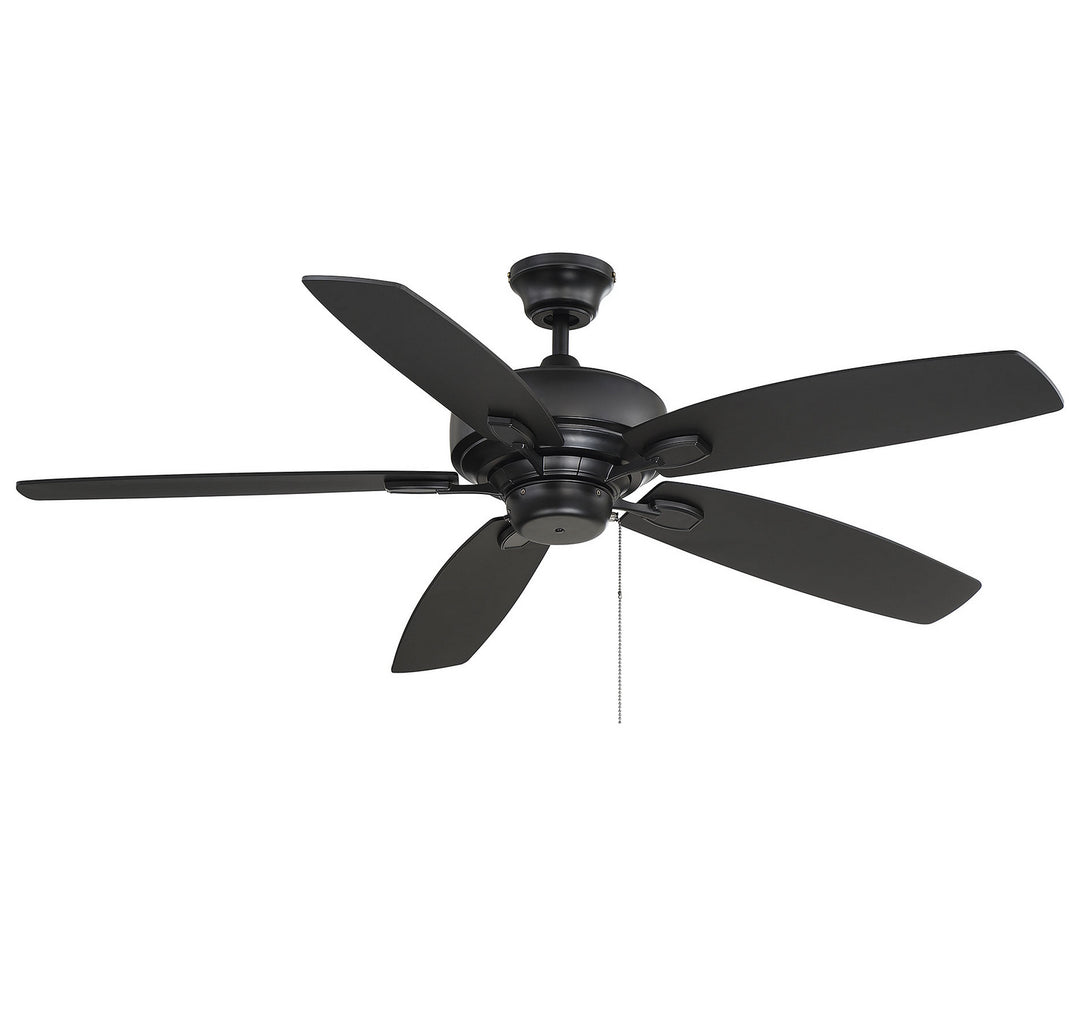 Meridian Wind Star M2016MBK Ceiling Fan 52 - Matte Black, Matte Black/