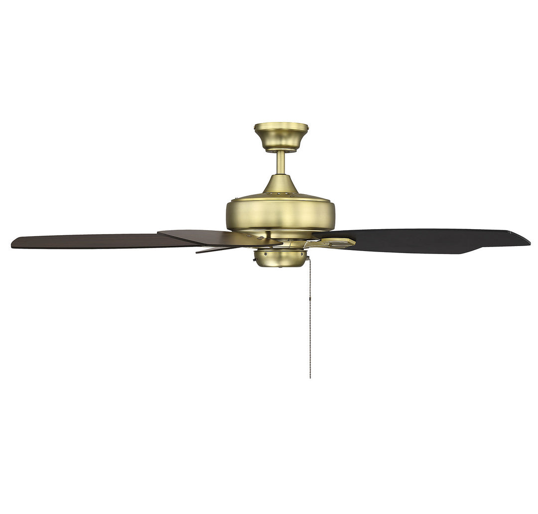 Savoy House Wind Star 52-830-5RV-148 Ceiling Fan 52 - Estate Brass, Walnut and Matte Black/