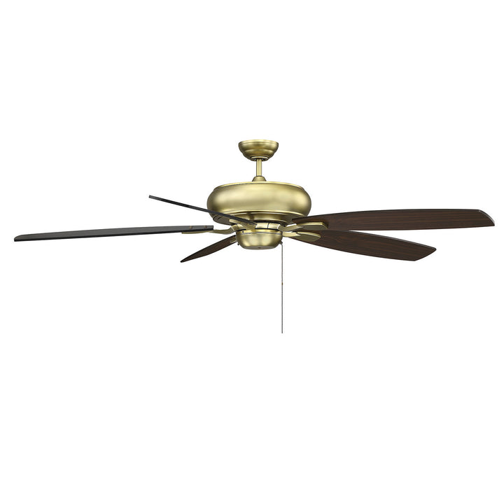 Savoy House Wind Star 68-227-5RV-148 Ceiling Fan 68 - Estate Brass, Walnut and Matte Black/