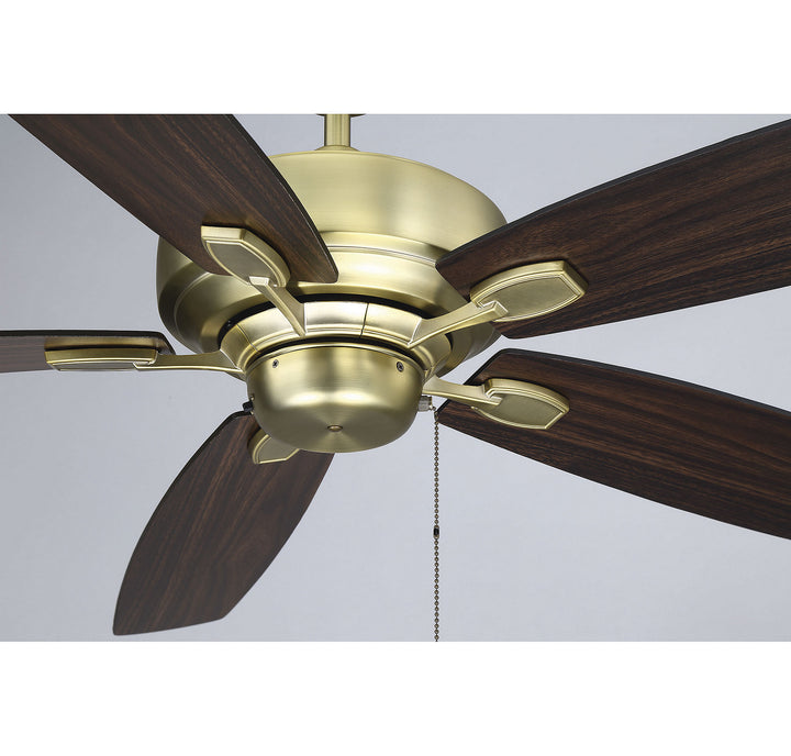 Savoy House Wind Star 68-227-5RV-148 Ceiling Fan 68 - Estate Brass, Walnut and Matte Black/