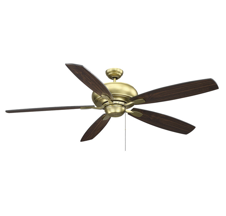 Savoy House Wind Star 68-227-5RV-148 Ceiling Fan 68 - Estate Brass, Walnut and Matte Black/