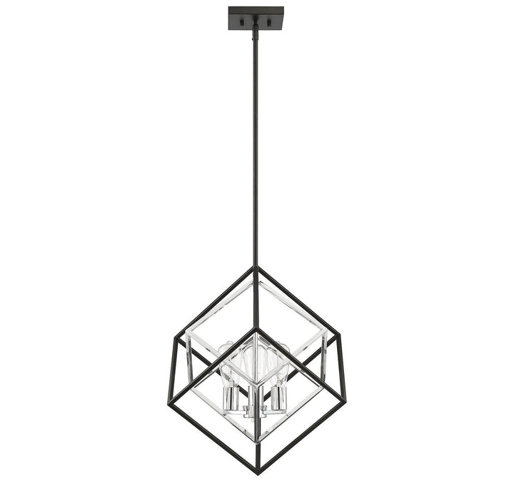 Savoy House Dexter 7-2241-3-67 Pendant Light - Matte Black with Polished Chrome Accents