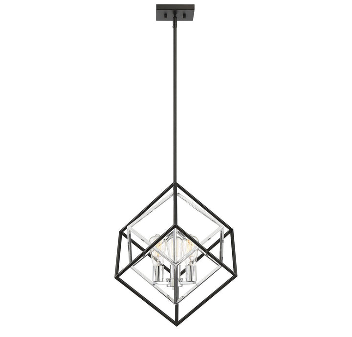 Savoy House Dexter 7-2241-3-67 Pendant Light - Matte Black with Polished Chrome Accents