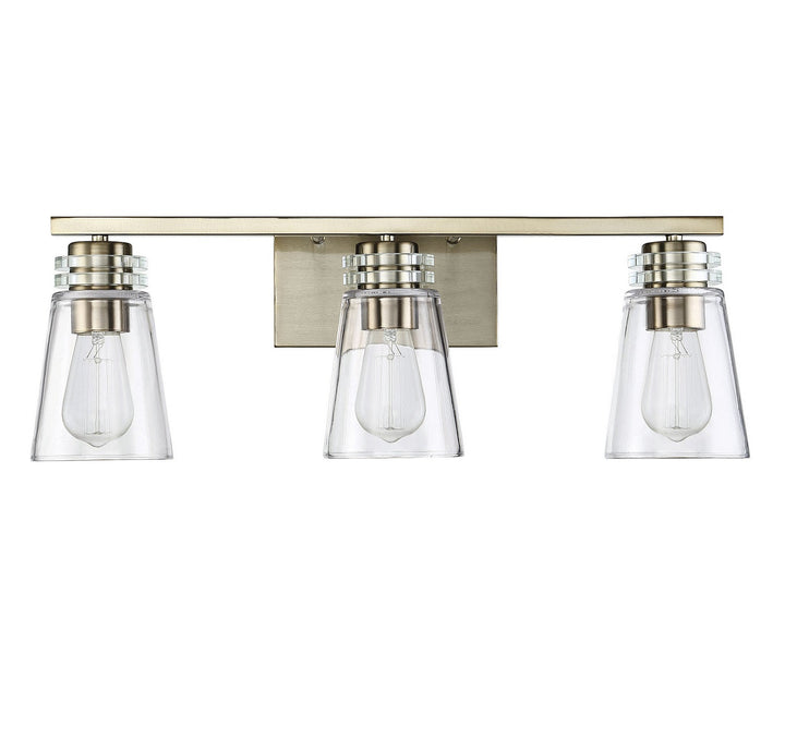 Savoy House Brannon 8-2148-3-127 Bath Vanity Light 24 in. wide - Noble Brass