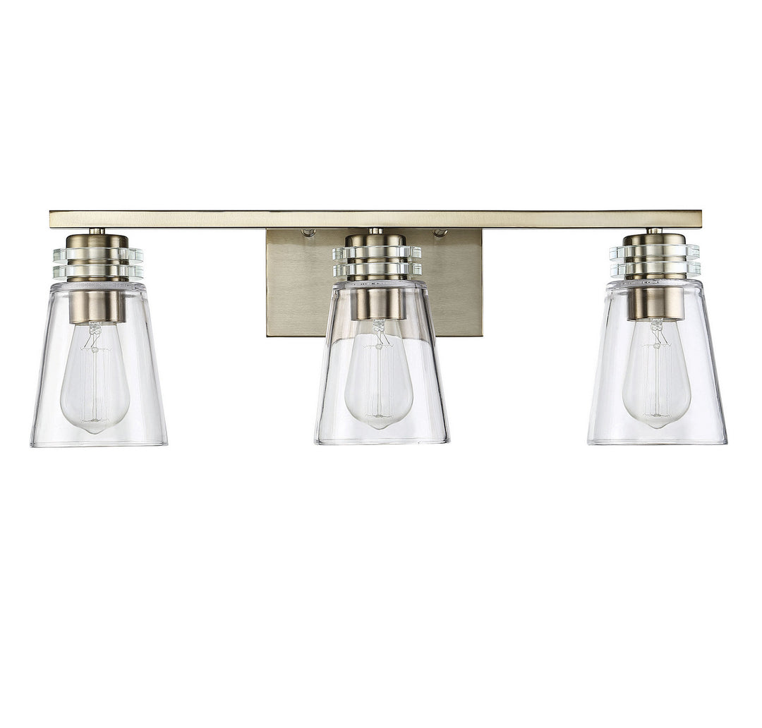 Savoy House Brannon 8-2148-3-127 Bath Vanity Light 24 in. wide - Noble Brass