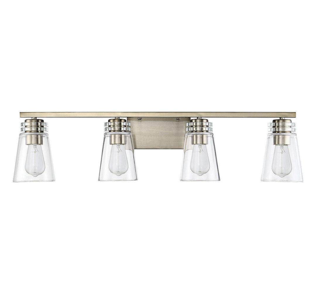 Savoy House Brannon 8-2148-4-127 Bath Vanity Light 34 in. wide - Noble Brass