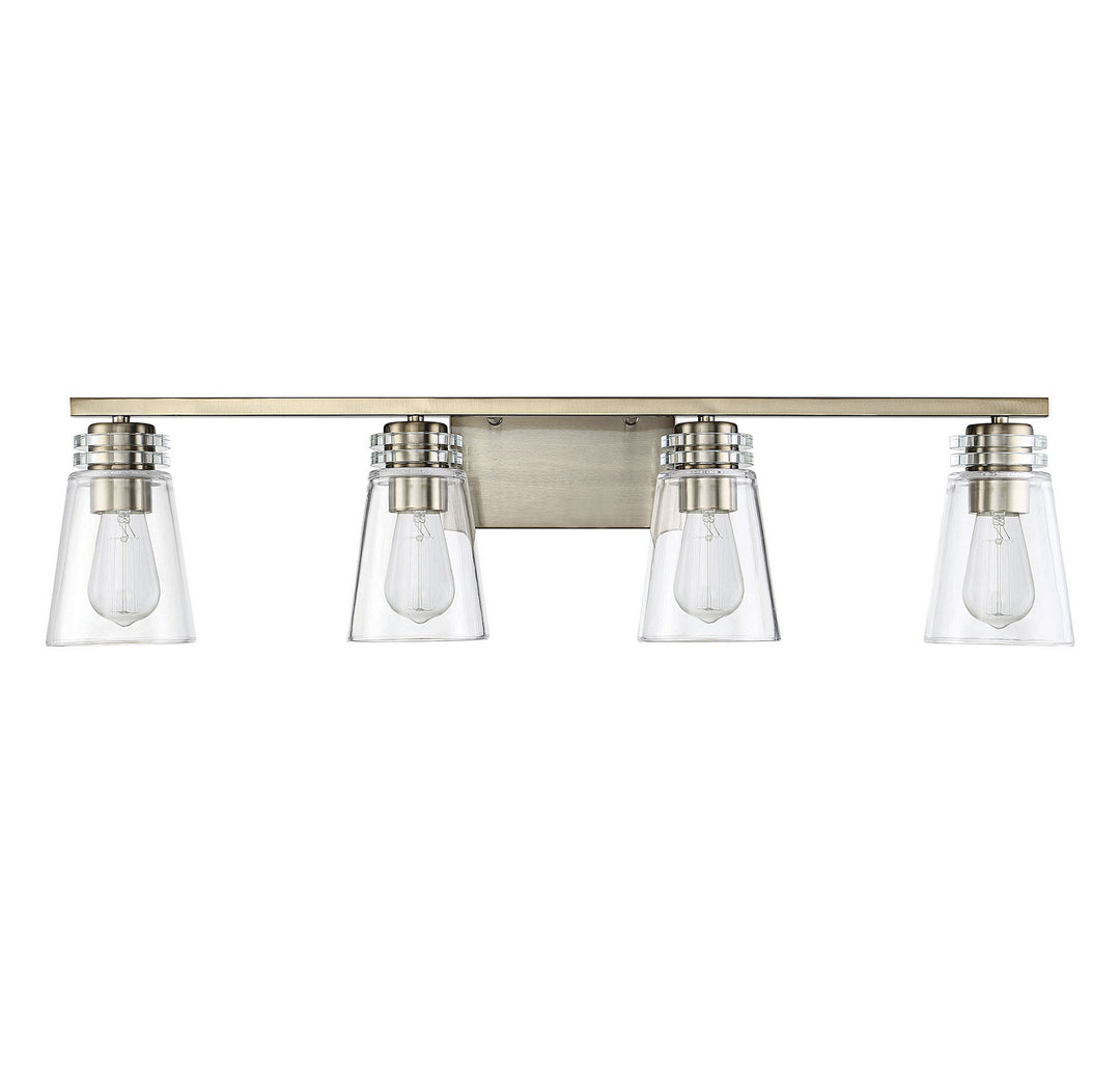 Savoy House Brannon 8-2148-4-127 Bath Vanity Light 34 in. wide - Noble Brass