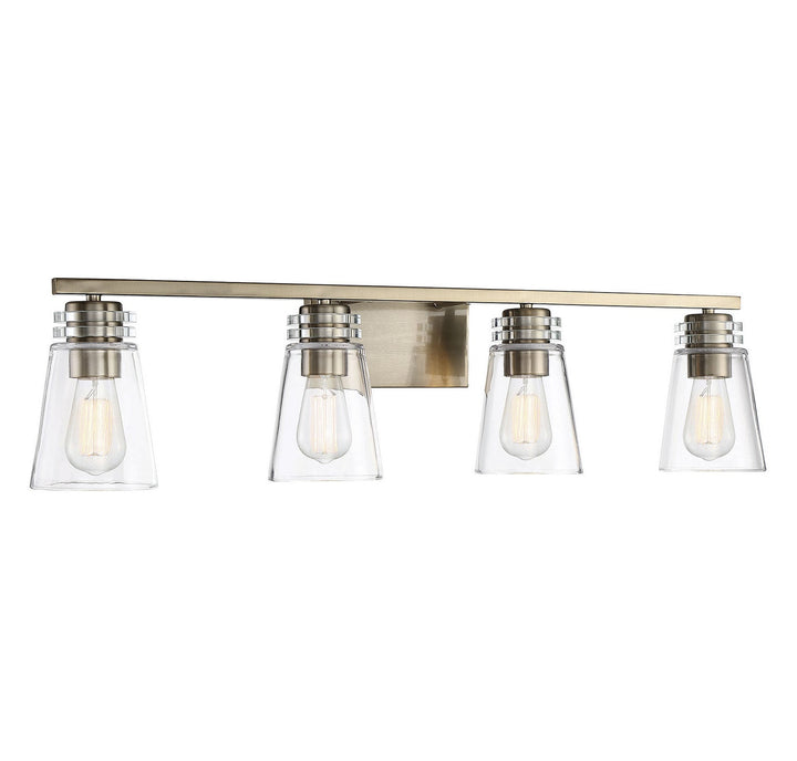Savoy House Brannon 8-2148-4-127 Bath Vanity Light 34 in. wide - Noble Brass
