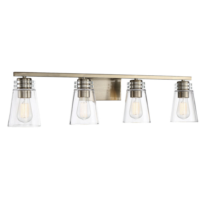 Savoy House Brannon 8-2148-4-127 Bath Vanity Light 34 in. wide - Noble Brass